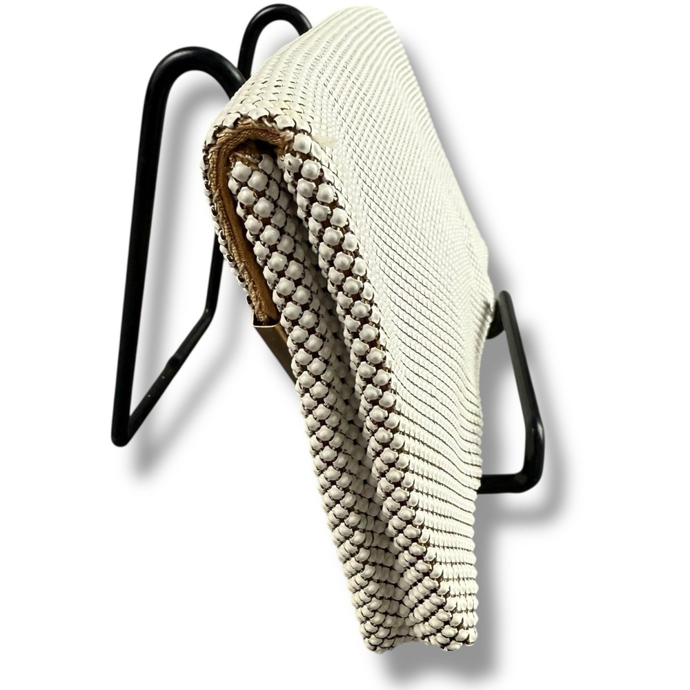 Vintage Whiting & Davis Mesh Clutch Made in USA w/‎ Mirror Gold Tone Trim *READ* - Picture 6 of 16